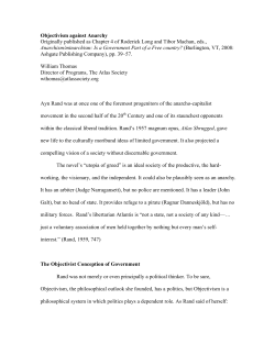 Objectivism against Anarchy