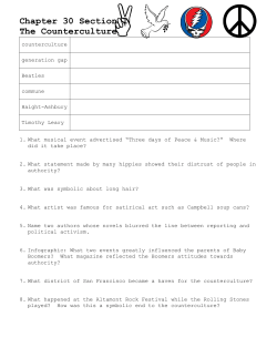 Chapter 30 Section 1 The Counterculture