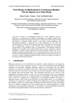 Full article  - Journal of Integrative Bioinformatics