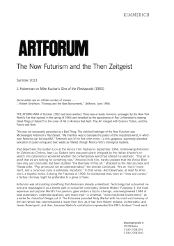 The Now Futurism and the Then Zeitgeist