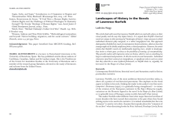 Landscapes of History in the Novels of Lawrence Norfolk