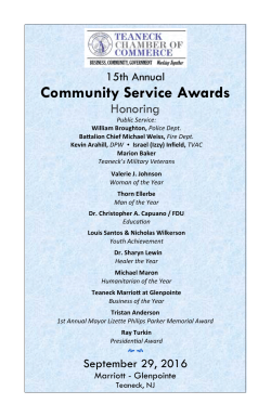 Community Service Awards - Teaneck Chamber of Commerce