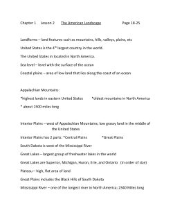 Chapter 1 Lesson 2 The American Landscape Page 18