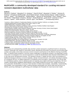MultiCellDS: a community-developed standard for curating