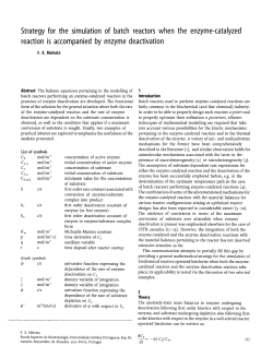 Strategy for the simulation of batch reactors when the enzyme