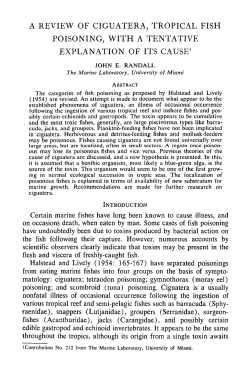 A Review of Ciguatera, Tropical Fish Poisoning, with a Tentative