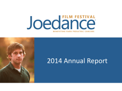 2014 Annual Report - Joedance Film Festival