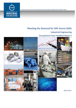 SIPs Scarce Skills in Industrial_Engineering - Report 2