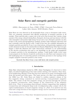 Solar flares and energetic particles
