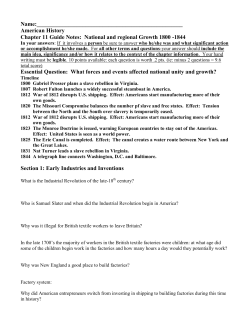 American History Chapter 11 Guide Notes