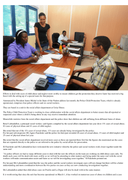 Efforts to deal with cases of child abuse and neglect more swiftly to