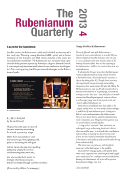 The Rubenianum Quarterly