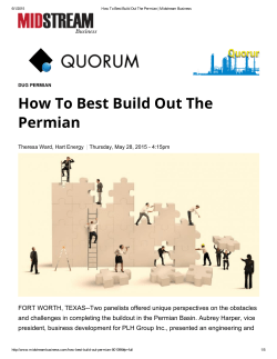 How To Best Build Out The Permian