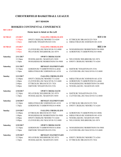 Continental Conference - Chesterfield Basketball League