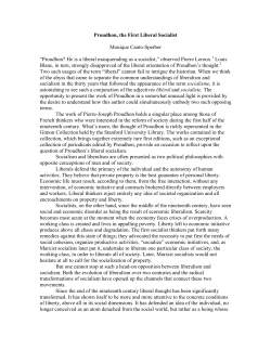 Proudhon, the First Liberal Socialist - Stacks