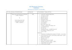 Sr.No. Name of Sub Division Material Test details / Name of Test