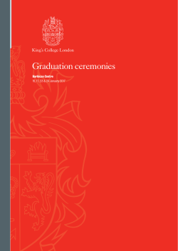 Graduation ceremonies - King`s College London