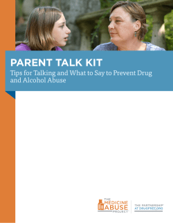 Parent talk kit - Medicine Abuse Project