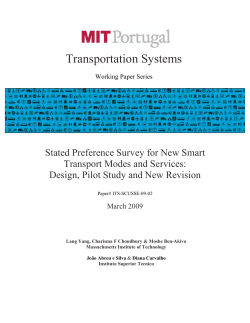 Stated Preference Survey for New Smart Transport