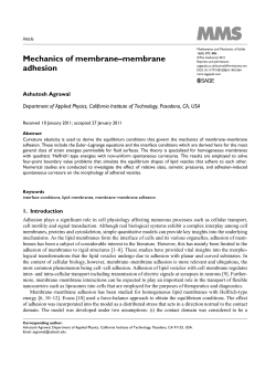 Mechanics of membrane&ndash;membrane adhesion