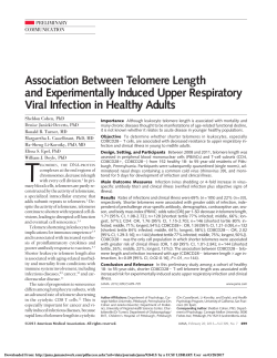 Association Between Telomere Length and Experimentally Induced