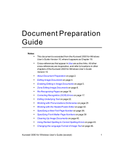 Document Preparation Guide - Kurzweil Educational Systems