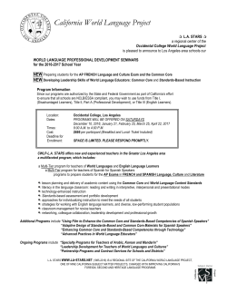California World Language Project - California Subject Matter Project