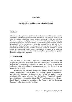 Applicatives and Incorporation in Ubykh