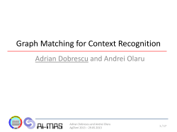 Graph Matching for Context Recognition - AI