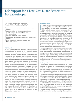 Life Support for a Low-Cost Lunar Settlement