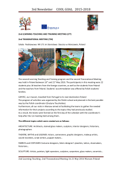 3nd Newsletter COOL GOAL 2015-2018