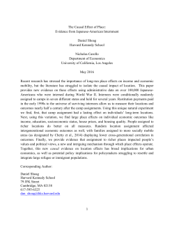 The Causal Effect of Place: Evidence from Japanese