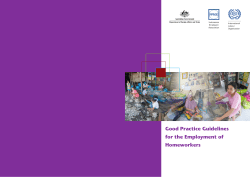 Good Practice Guidelines for the Employment of Homeworkers