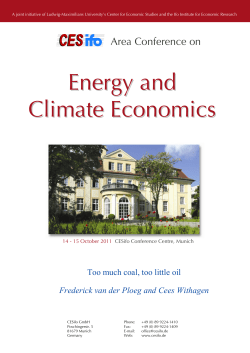 Energy and Climate Economics