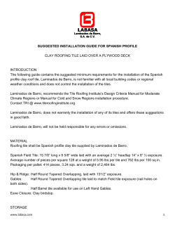 SUGGESTED INSTALLATION GUIDE FOR SPANISH