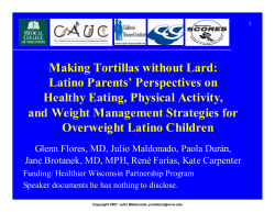 Making Tortillas without Lard: Latino Parents<font face="Symbol