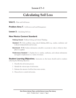 Calculating Soil Loss
