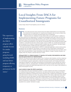 Local Insights From DACA