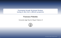 Prototyping through Archetypal Analysis: looking at data from a