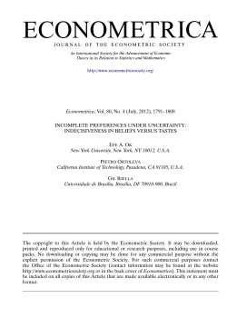 Incomplete Preferences Under Uncertainty