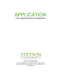 application - Stetson University