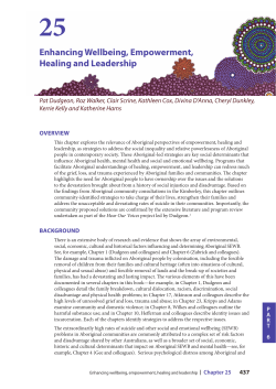 25. Enhancing Wellbeing, Empowerment, Healing and Leadership