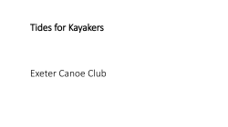 Tides for Kayakers Exeter Canoe Club