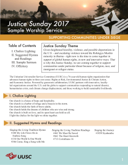 Justice Sunday 2017 - Unitarian Universalist Service Committee