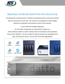 Business Continuity Built From the Ground Up