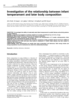 Investigation of the relationship between infant