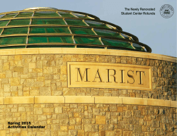 Spring 2015 Activities Calendar