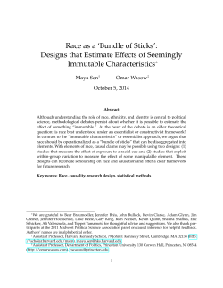 Race as a `Bundle of Sticks`: Designs that Estimate