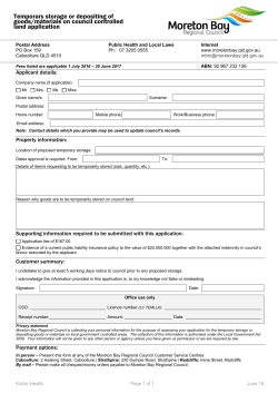 Depositing of goods or materials on council controlled areas