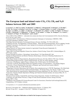 The European land and inland water CO2, CO